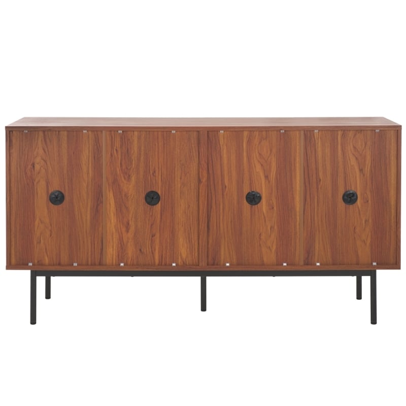 Safavieh Mayln 4 Door Wood and Steel Sideboard/Mediastand in Ivory / White