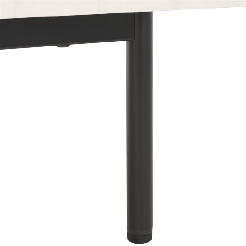 Safavieh Mayln 4 Door Wood and Steel Sideboard/Mediastand in Ivory / White