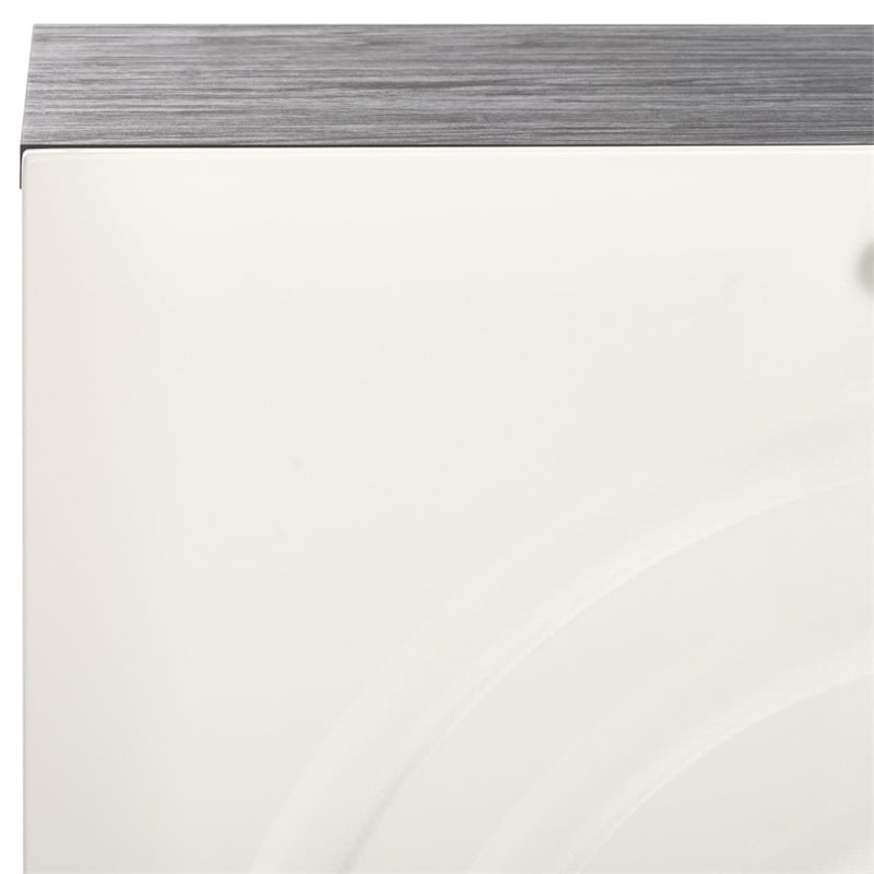 Safavieh Mayln 4 Door Wood and Steel Sideboard/Mediastand  in Black / White