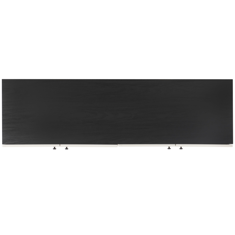 Safavieh Mayln 4 Door Wood and Steel Sideboard/Mediastand  in Black / White