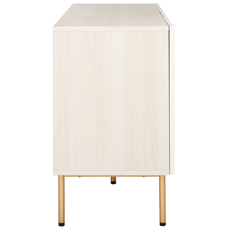 Safavieh Mayln 4 Door Wood and Steel Sideboard/Mediastand   in White / White