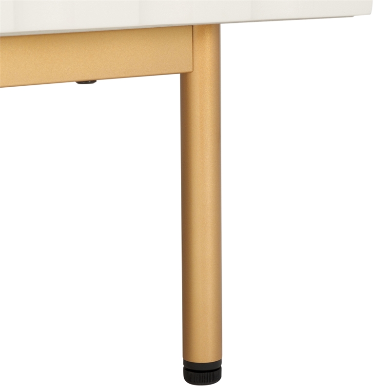 Safavieh Mayln 4 Door Wood and Steel Sideboard/Mediastand   in White / White