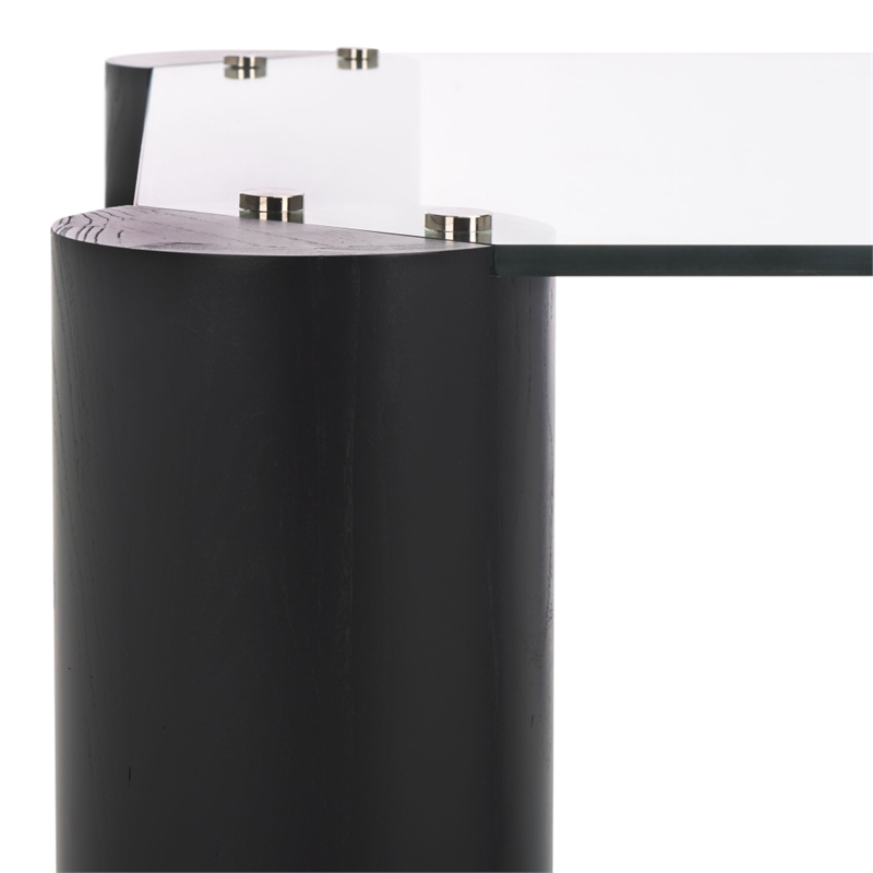Safavieh Robbie Square Glass Coffee Table in Black