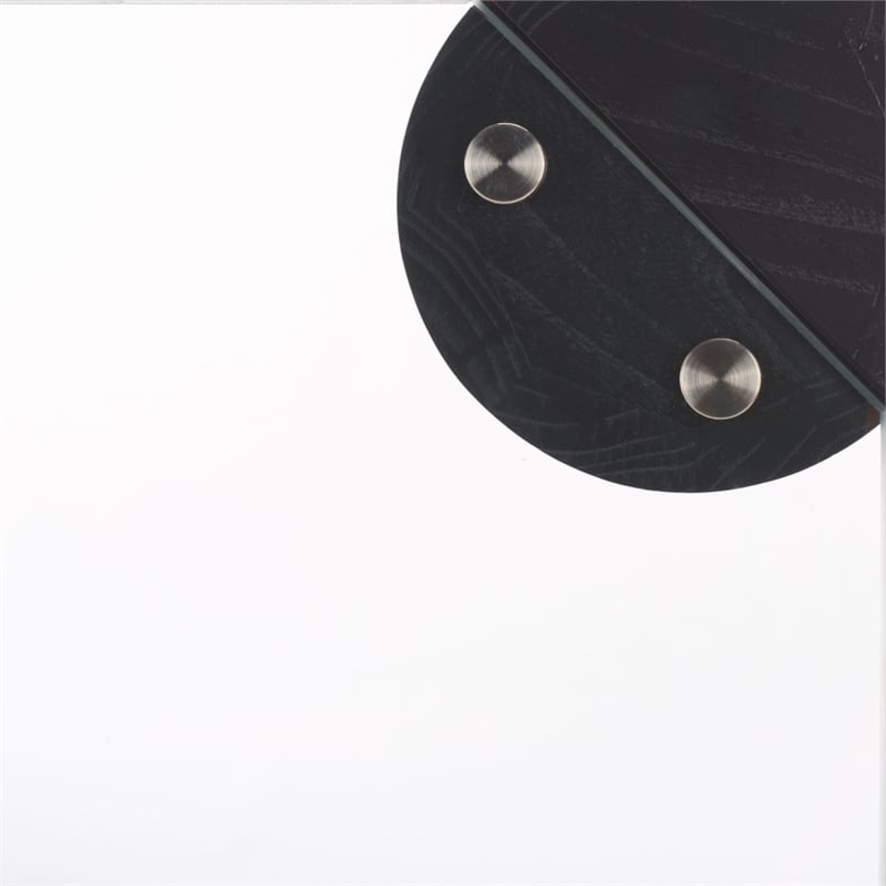 Safavieh Robbie Square Glass Coffee Table in Black