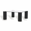 Safavieh Robbie Square Glass Coffee Table in Black