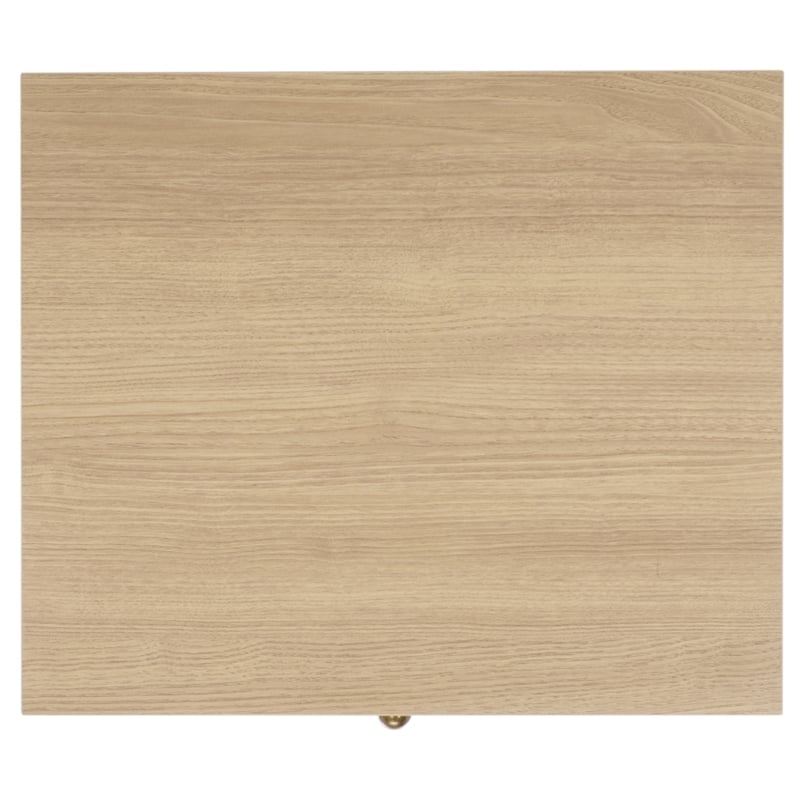 Safavieh Shafa Wood Side Table  in Natural / Brass
