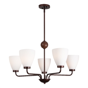 Safavieh Wynne 5Lt 32&quot Iron and Glass Chandelier in Brown