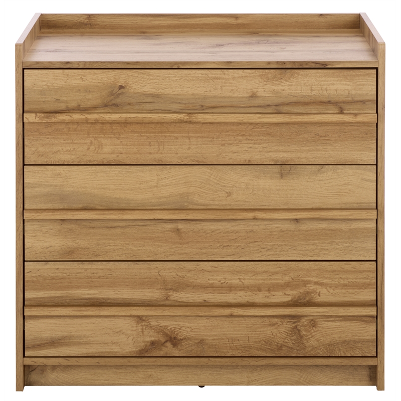 Safavieh Mishi 3 Drawer Wood Chest in Oak