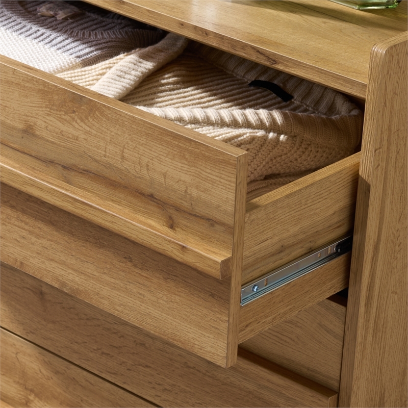 Safavieh Mishi 3 Drawer Wood Chest in Oak