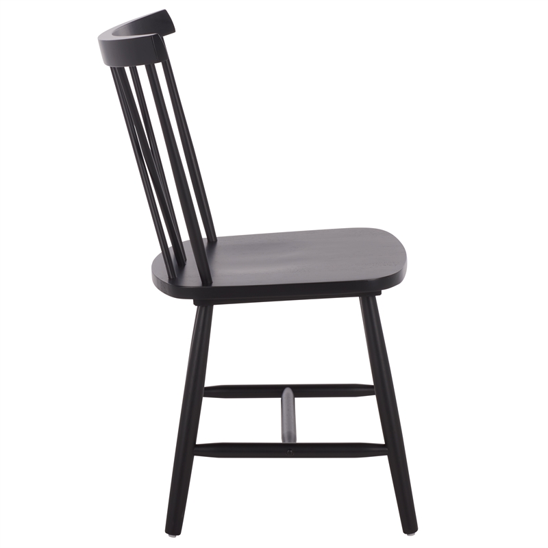 Safavieh Tayten Wood Spindle Back Dining Chair in Black