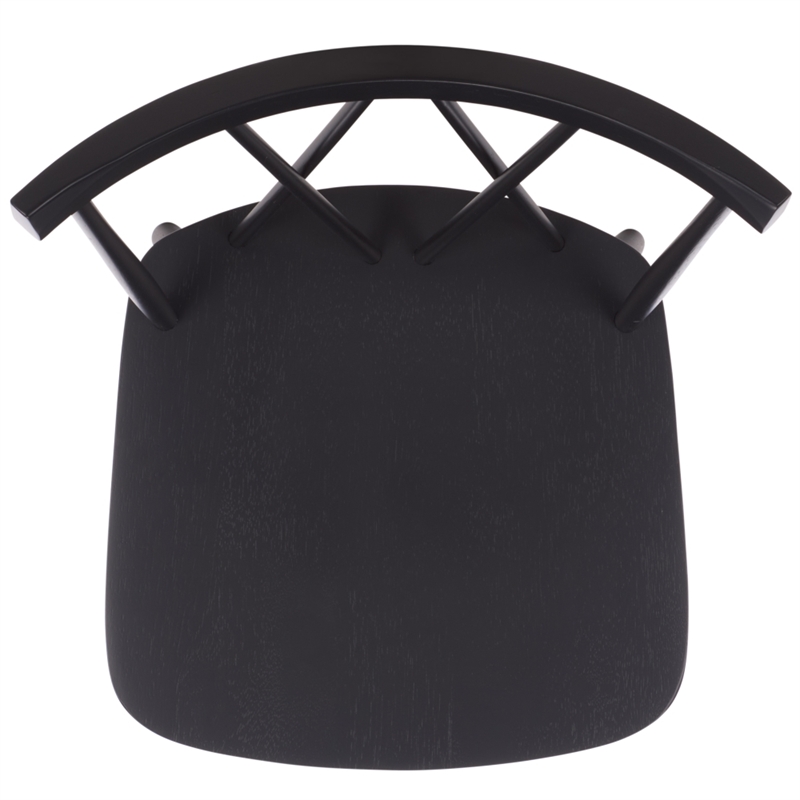 Safavieh Tayten Wood Spindle Back Dining Chair in Black