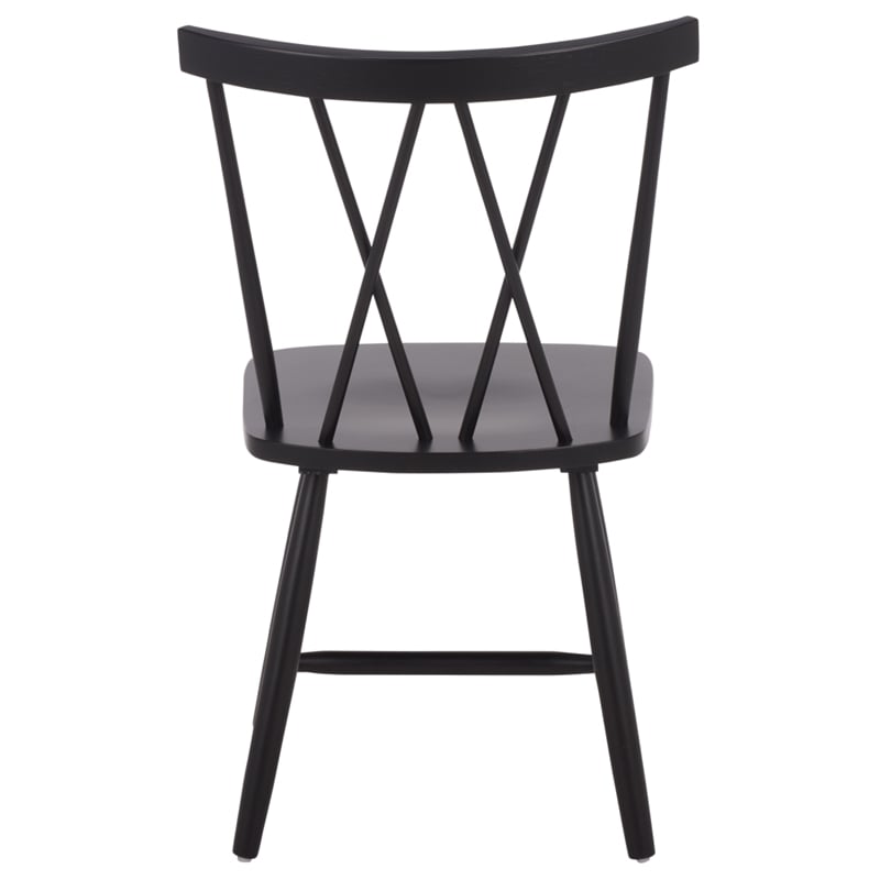 Safavieh Tayten Wood Spindle Back Dining Chair in Black