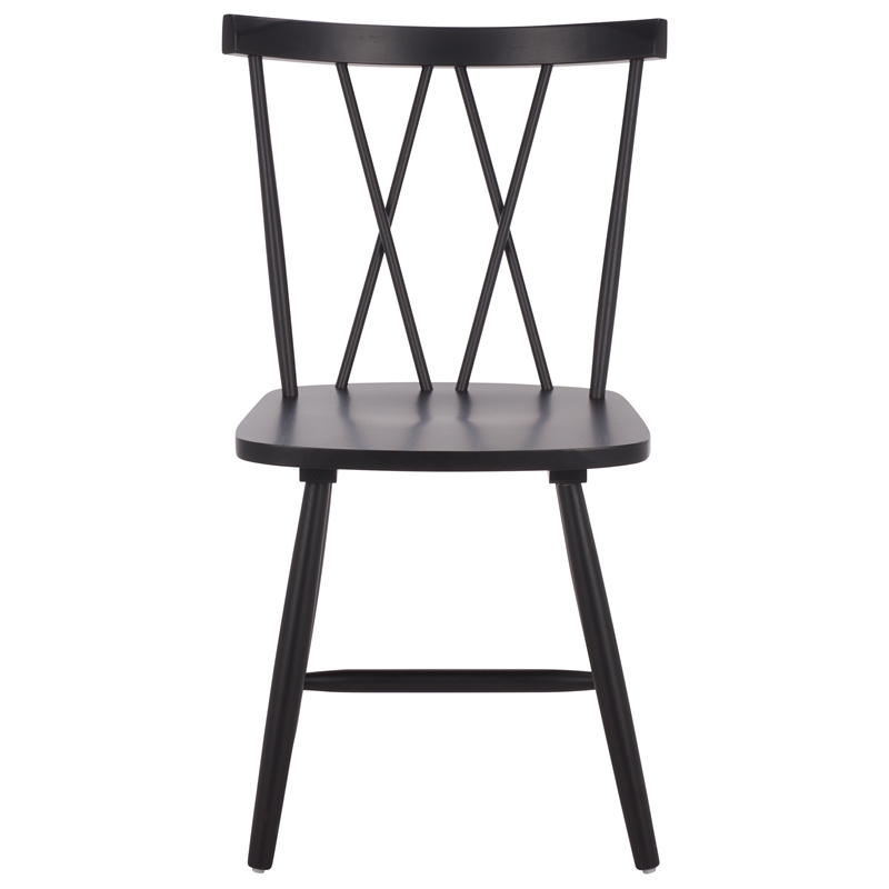 Safavieh Tayten Wood Spindle Back Dining Chair in Black