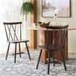 Safavieh Tayten Wood Spindle Back Dining Chair in Walnut