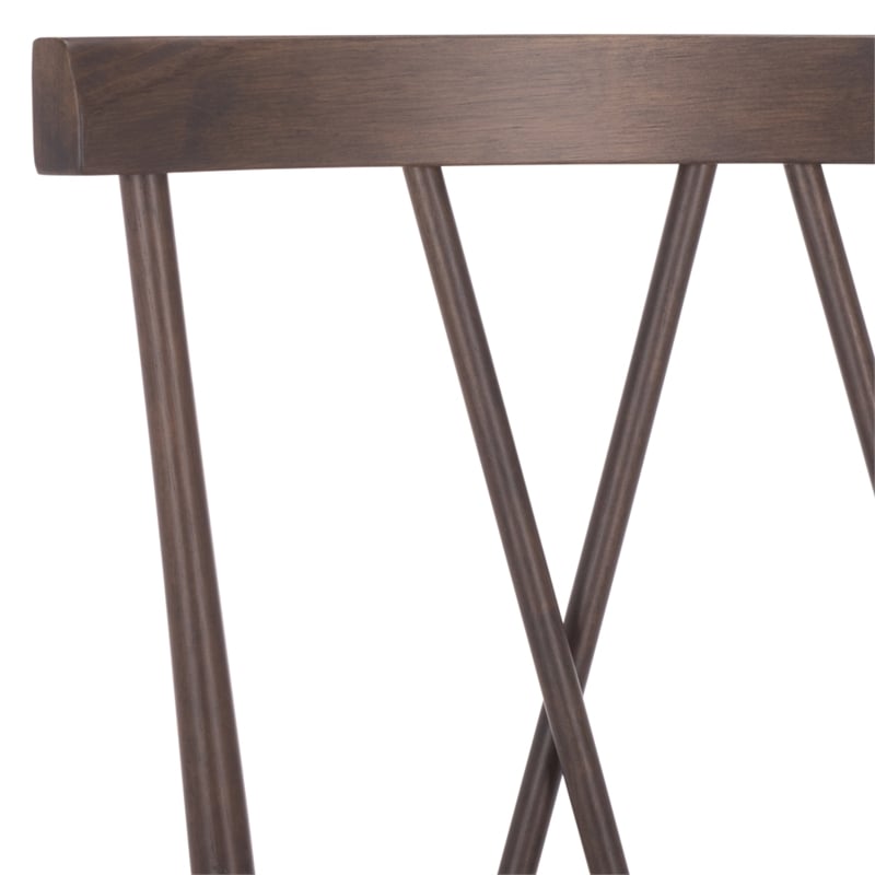 Safavieh Tayten Wood Spindle Back Dining Chair in Walnut