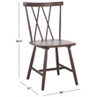 Safavieh Tayten Wood Spindle Back Dining Chair in Walnut