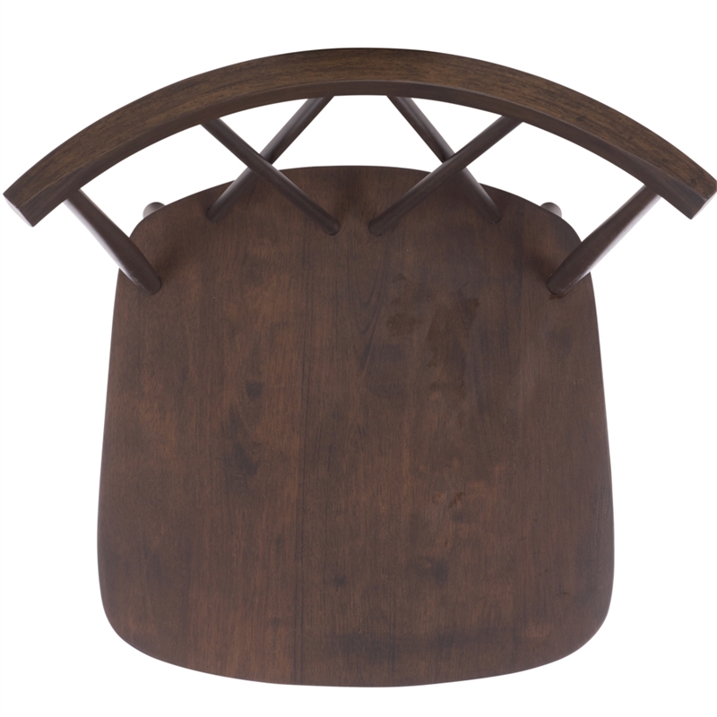 Safavieh Tayten Wood Spindle Back Dining Chair in Walnut