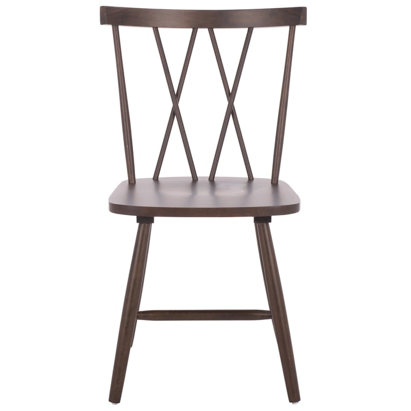 Safavieh Tayten Wood Spindle Back Dining Chair in Walnut