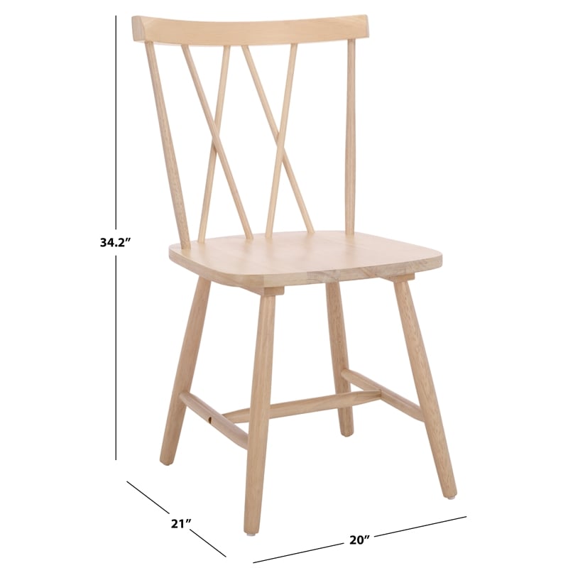 Safavieh Tayten Wood Spindle Back Dining Chair in White