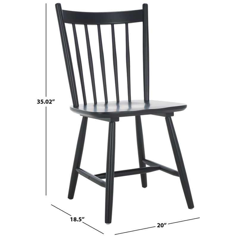 Safavieh Andreas Wood Spindle Dining Chairs in Black