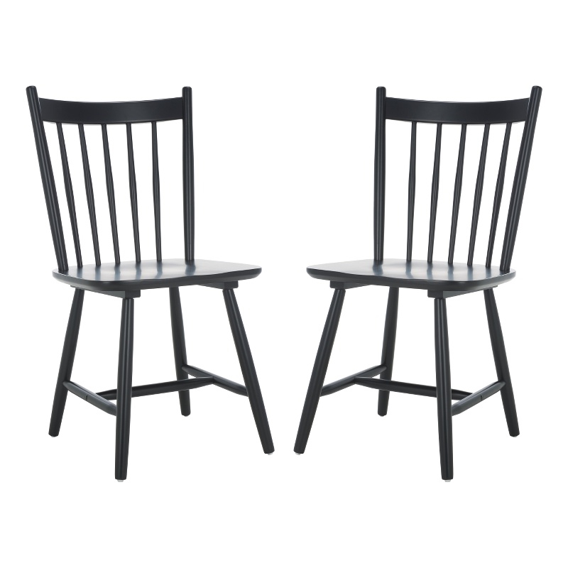 Safavieh Andreas Wood Spindle Dining Chairs in Black