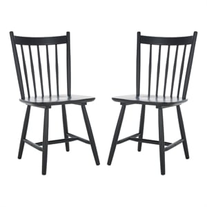 Safavieh Andreas Wood Spindle Dining Chairs in Black