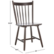 Safavieh Andreas Wood Spindle Dining Chairs in Walnut