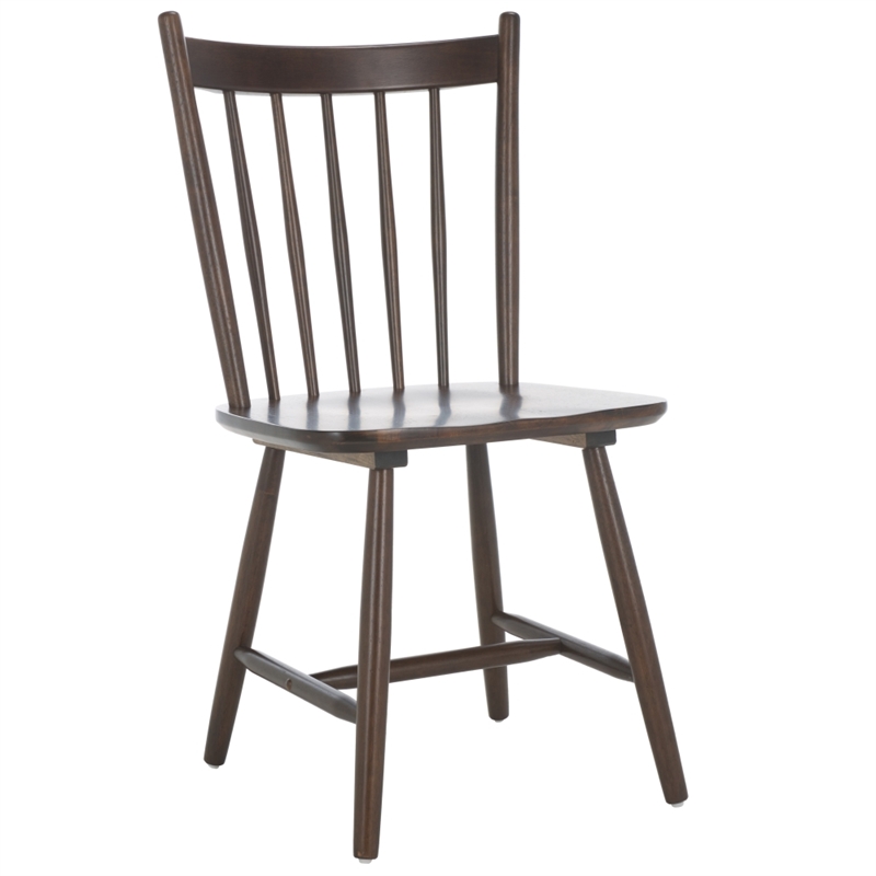 Safavieh Andreas Wood Spindle Dining Chairs in Walnut