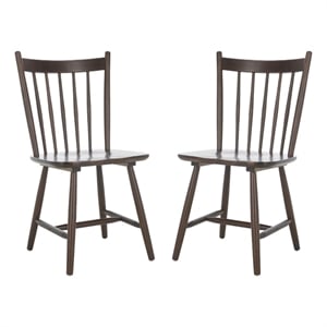 Safavieh Andreas Wood Spindle Dining Chairs in Walnut