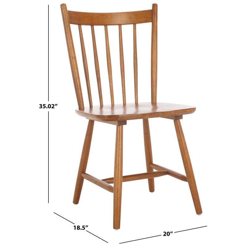 Safavieh Andreas Wood Spindle Dining Chairs in Brown