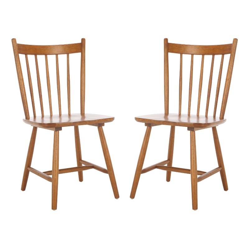 Safavieh Andreas Wood Spindle Dining Chairs in Brown
