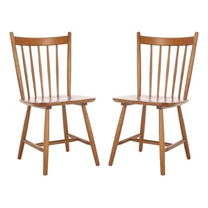Safavieh Andreas Wood Spindle Dining Chairs in Brown