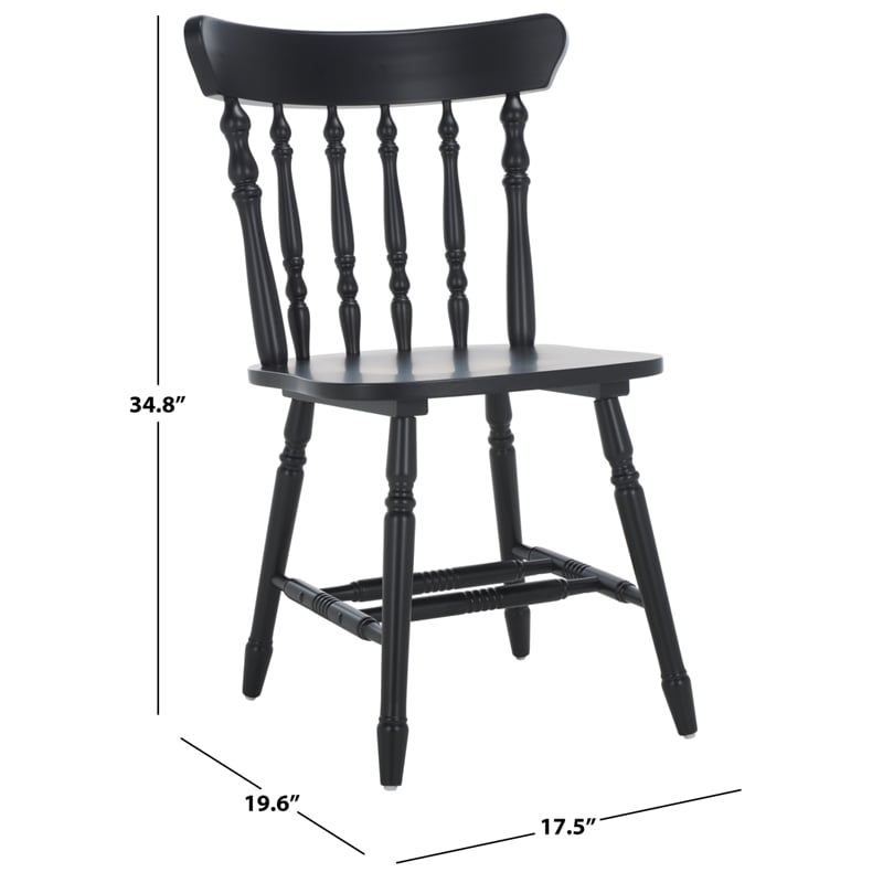 Safavieh Coralyn Wood Dining Chairs in Black
