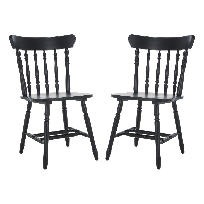 Safavieh Coralyn Wood Dining Chairs in Black