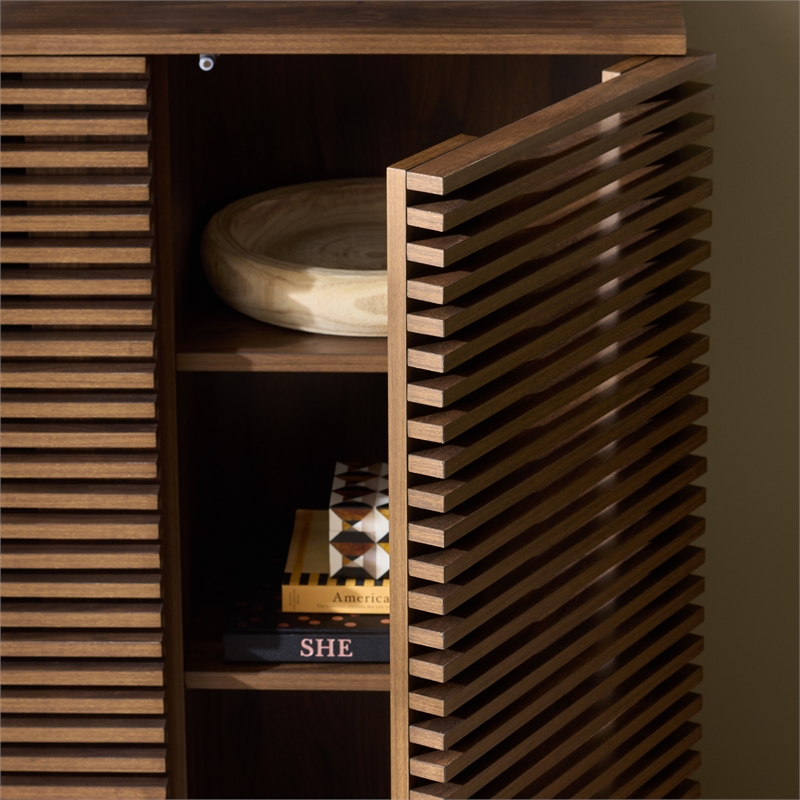 Safavieh Moroto 2 Door Wood Sideboard in Walnut