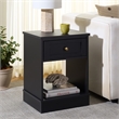 Safavieh Shafa Wood Side Table in Black / Brass