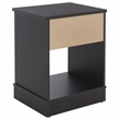 Safavieh Shafa Wood Side Table in Black / Brass