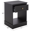 Safavieh Shafa Wood Side Table in Black / Brass