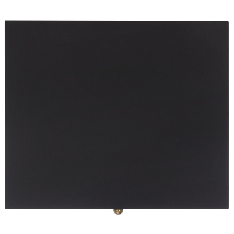 Safavieh Shafa Wood Side Table in Black / Brass
