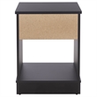 Safavieh Shafa Wood Side Table in Black / Brass