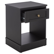 Safavieh Shafa Wood Side Table in Black / Brass