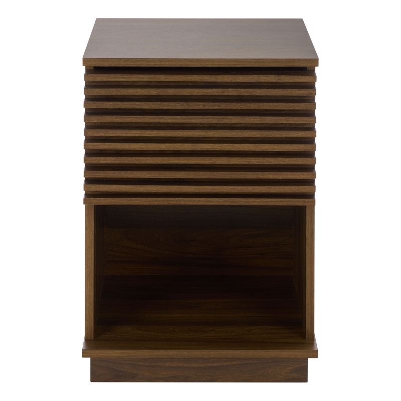 Safavieh Moroto 1 Drawer Wood Accent Table in Walnut