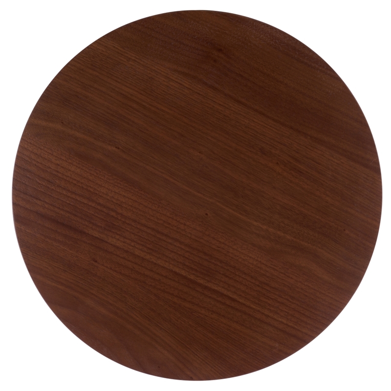 Safavieh Bahaus Round Wood Accent Table  in Walnut