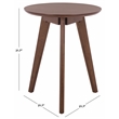 Safavieh Bahaus Round Wood Accent Table  in Walnut