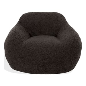 Safavieh Lorianna Fabric Bean Bag Chair  in Dark Gray