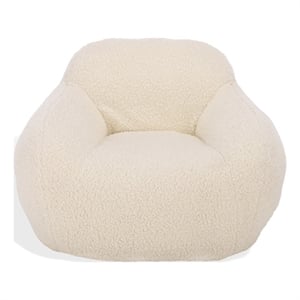 Safavieh Lorianna Fabric Bean Bag Chair  in White