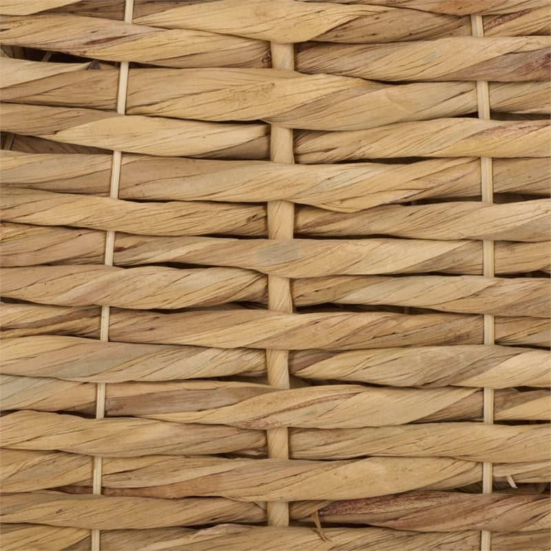 Safavieh Novik Set Of 2 Metal and Linen Baskets in Natural