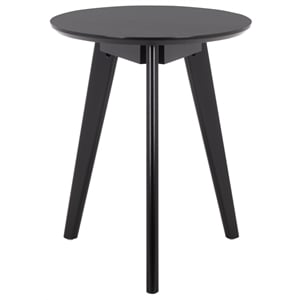 Safavieh Bahaus Round Wood Accent Table in Black