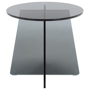 Safavieh Latika Tinted Glass Accent Table in Gray