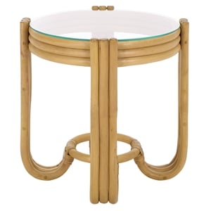 Safavieh Bilian Round Rattan Accent Table in Natural